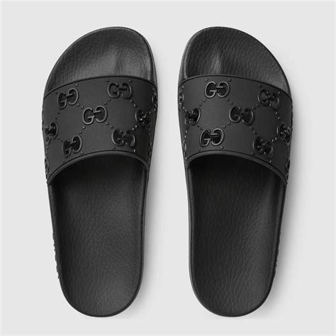 womens gucci slides black|gucci slides women fit.